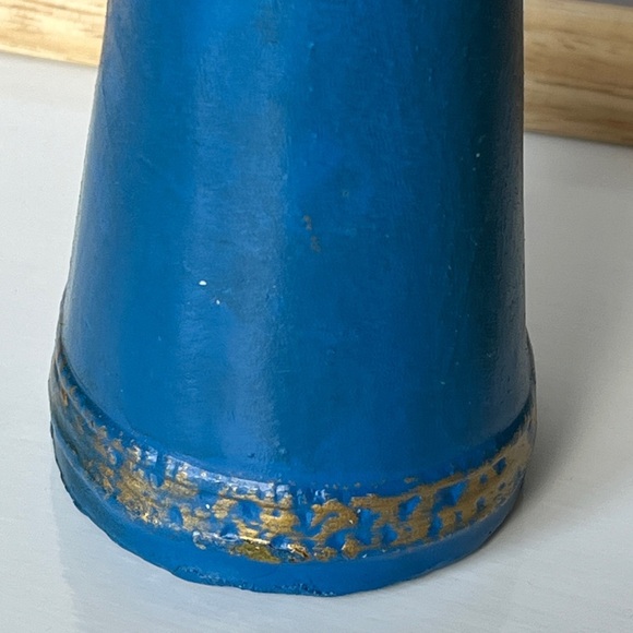 Vintage Japan Angel Figurines Pair Blue Green Gold Halo Praying Christmas Decor - Picture 3 of 13